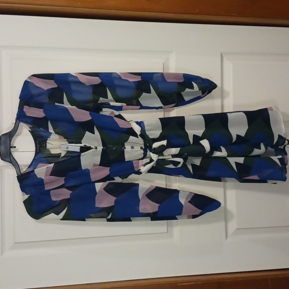 Banana Republic Factory dress - S - blue geometric pattern. Size xl also avail